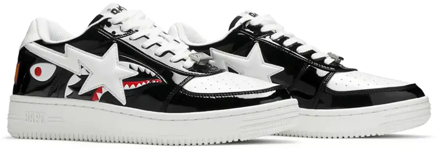 Bapesta shark black white  1