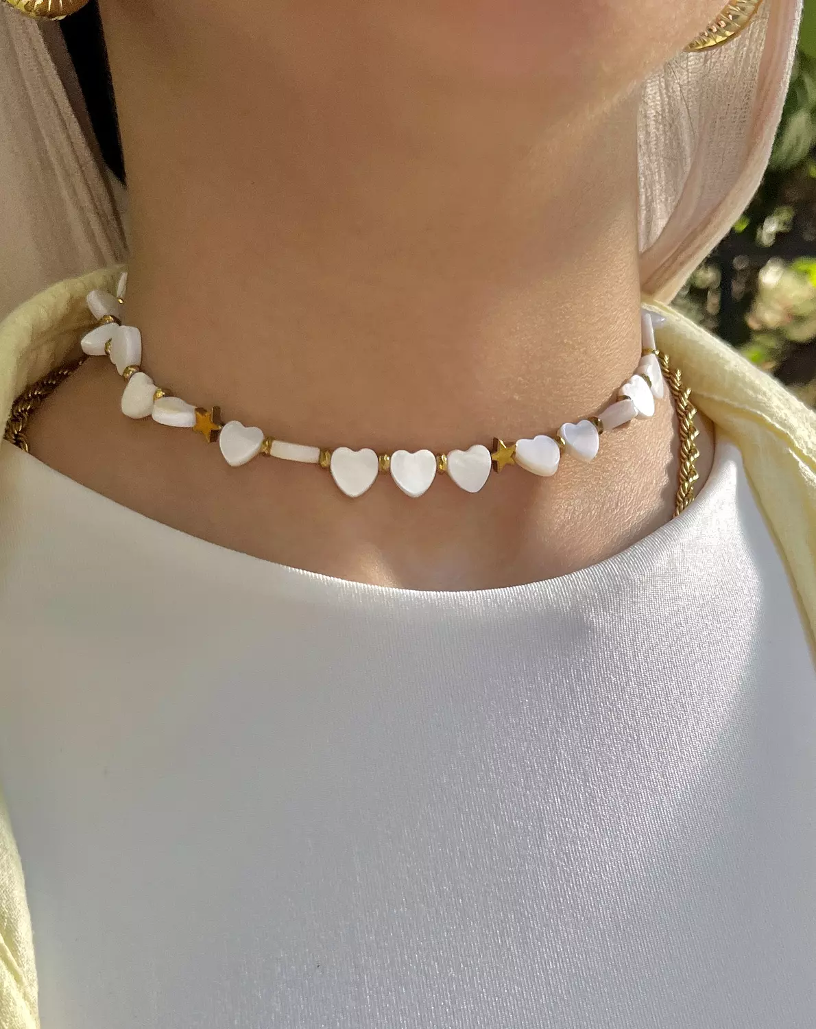 White heart choker image