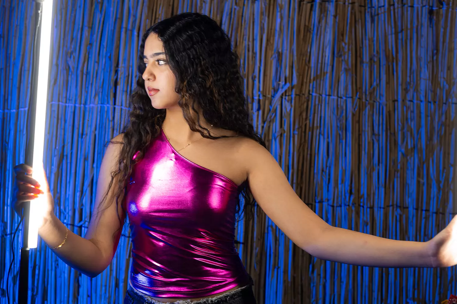 Pink Metallic Top image