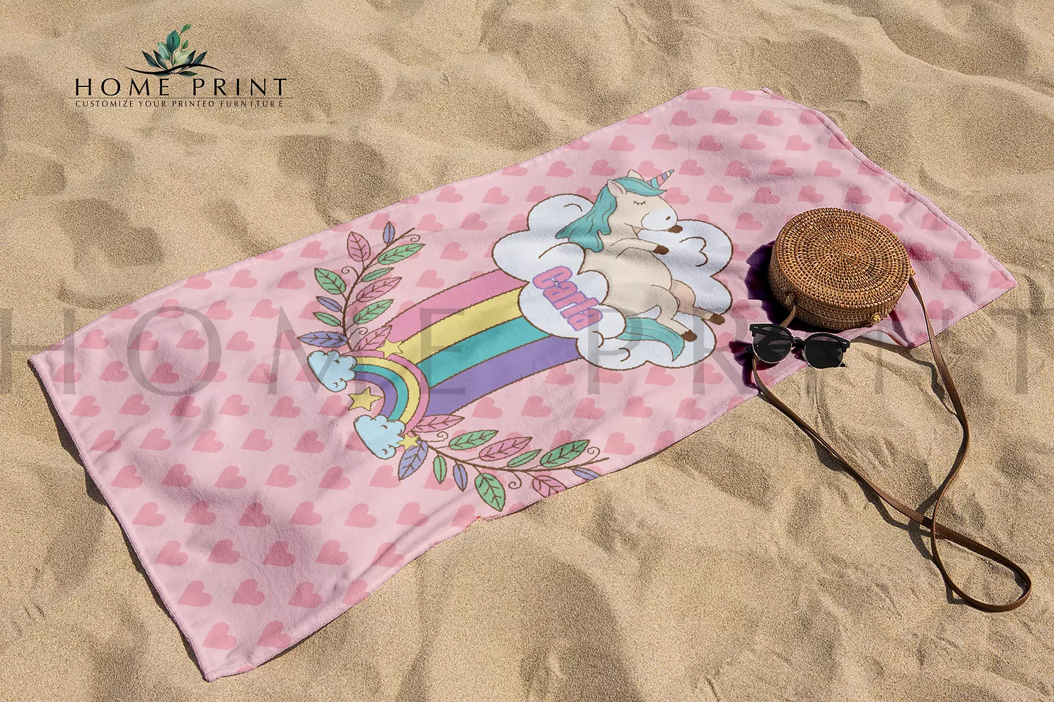 Microfiber Towel  - Colorful Unicorn - Multi Color Design  image