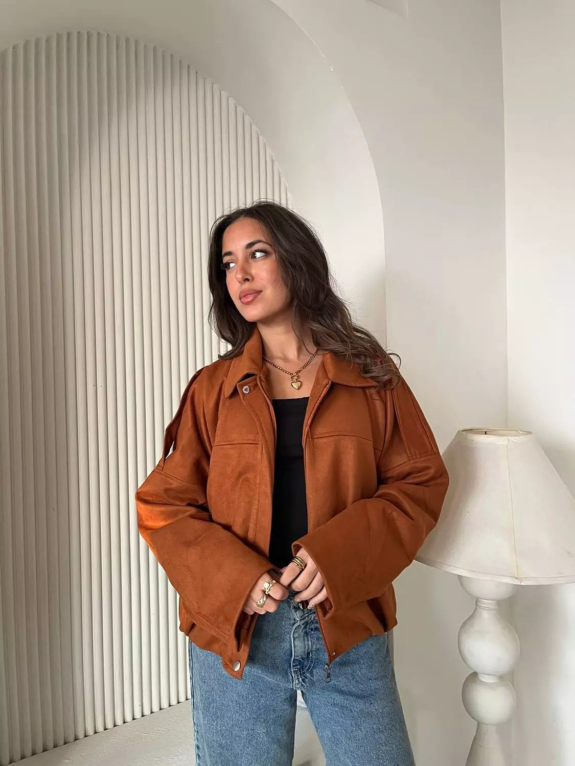 Camel suede jacket 1
