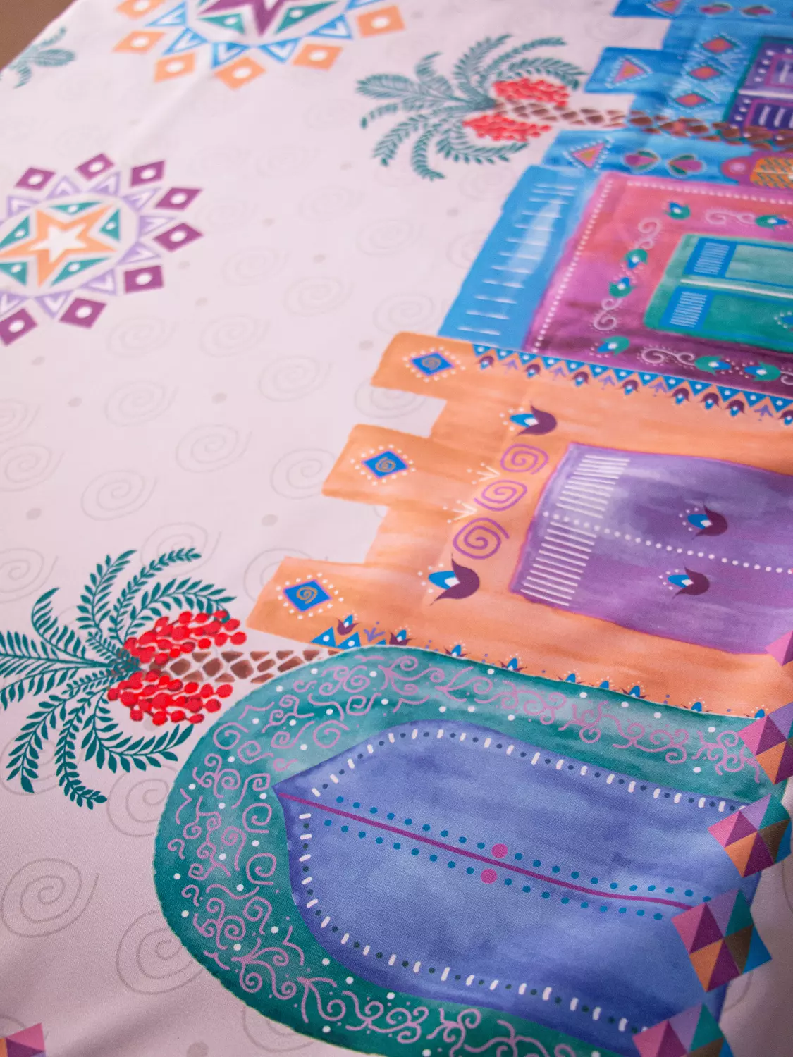 Nubian Village Table Cover 2