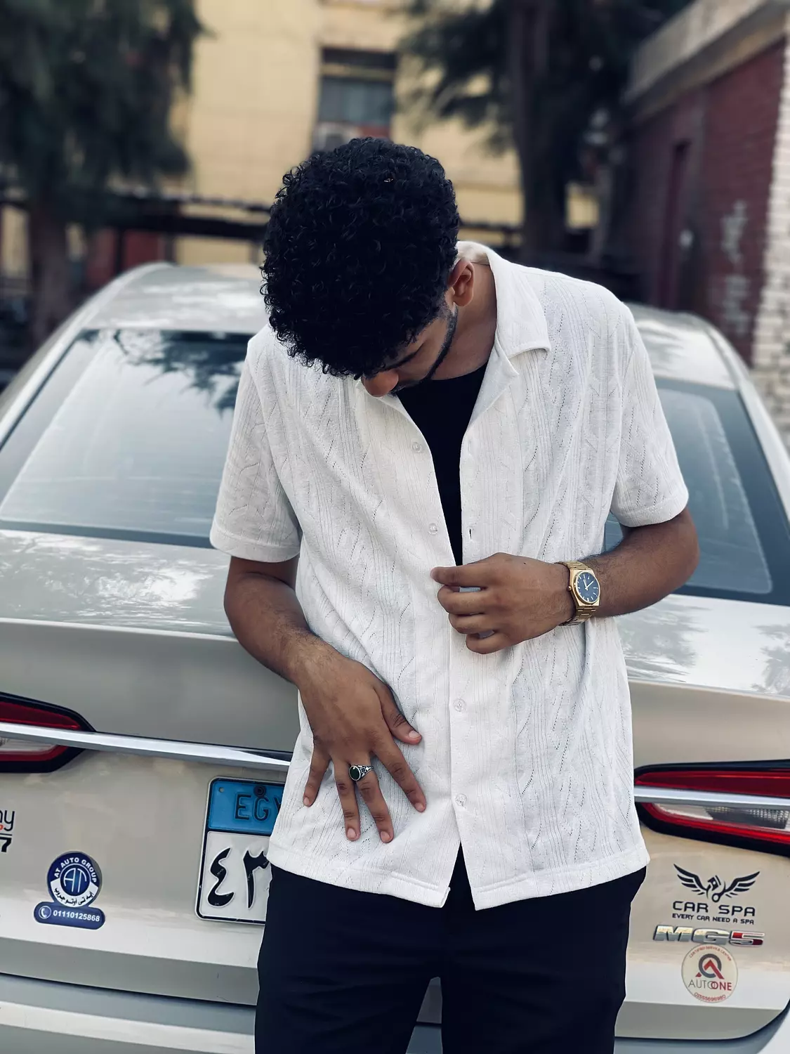 White Jacquard shirt  2