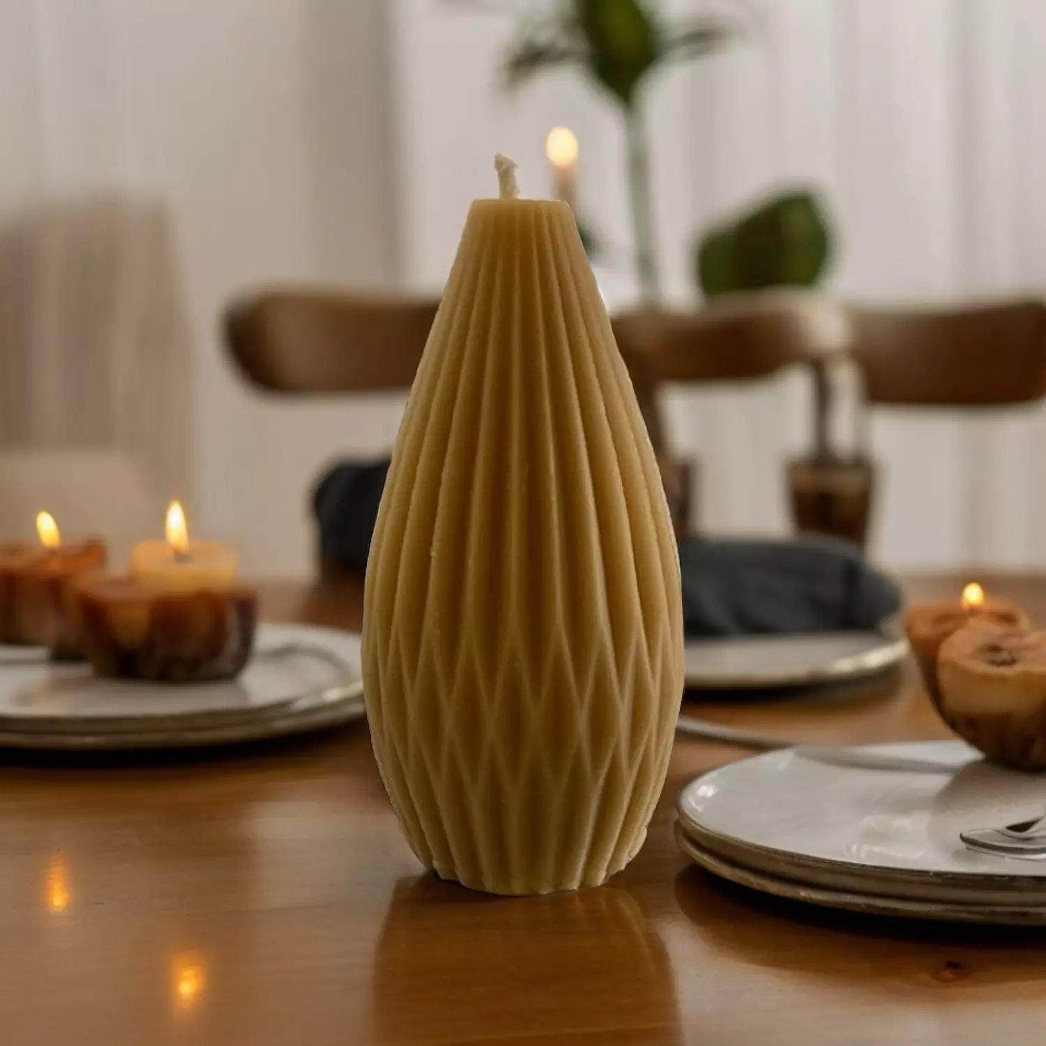 Boho Pillar Candle image