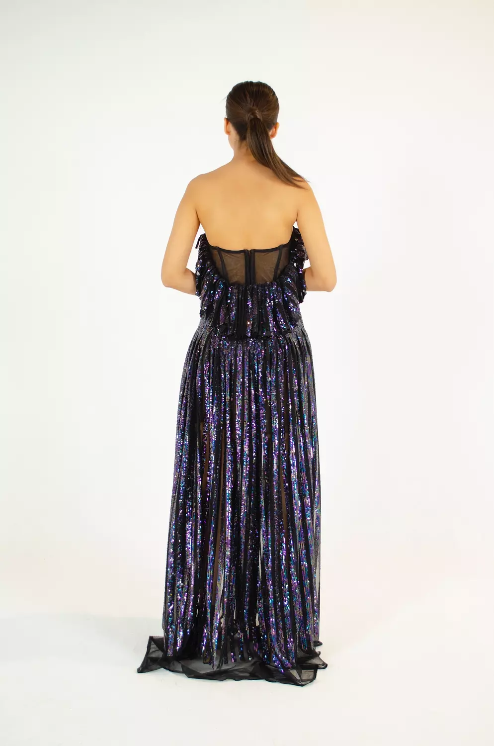 Opulent Asymmetrical Sequin Dress  2