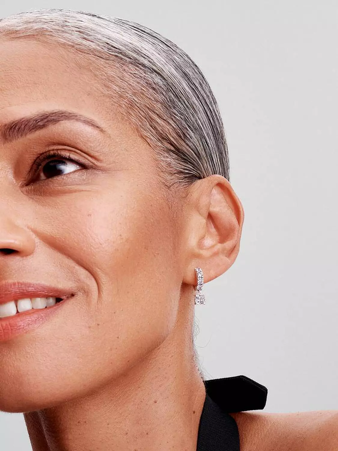 Pavé Dangle Hoop Earrings 3