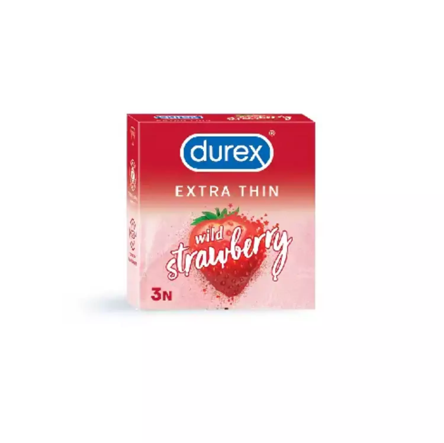 DUREX CONDOM EXTRA THIN STRAWBERRY 3PCS image