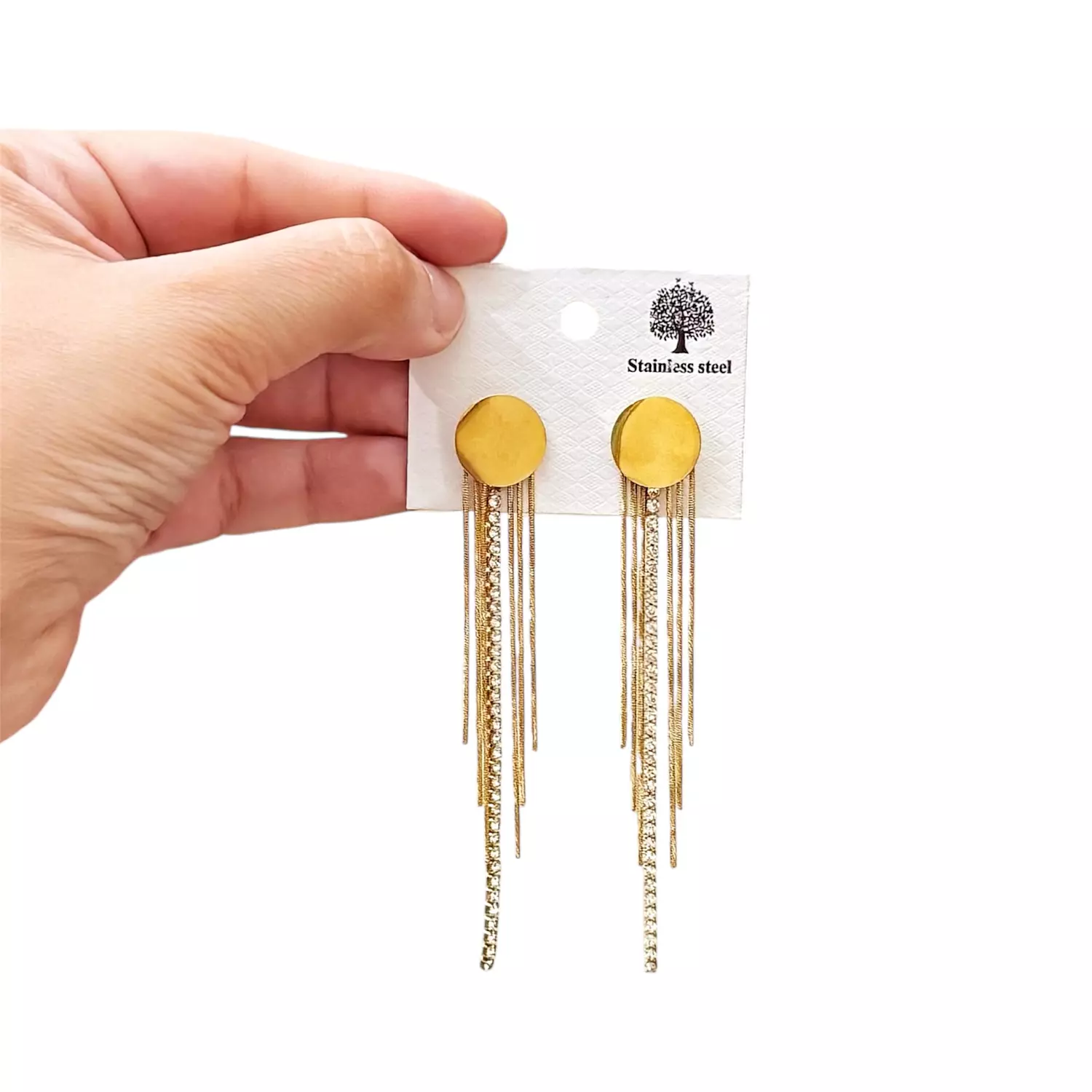 Dangly Stainless Steel Earrings 1 1