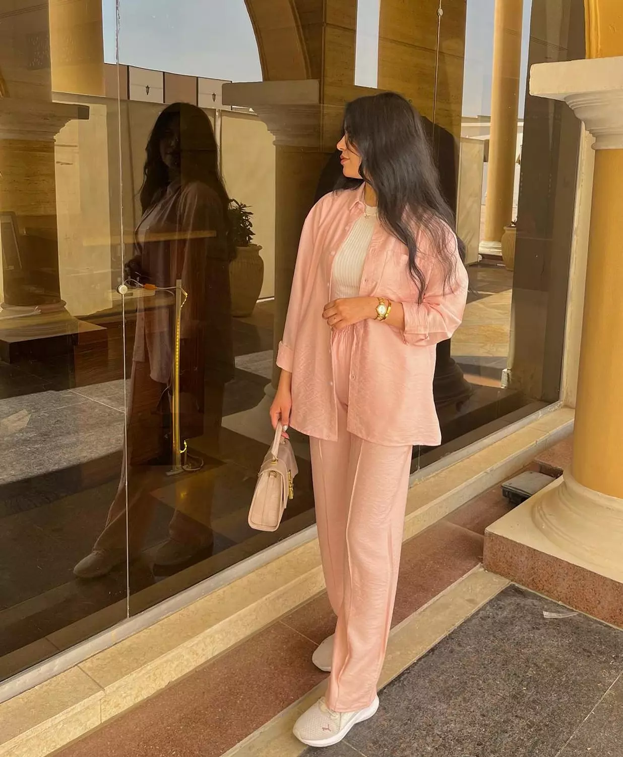 Powder Pink Linen Comfy Set 5