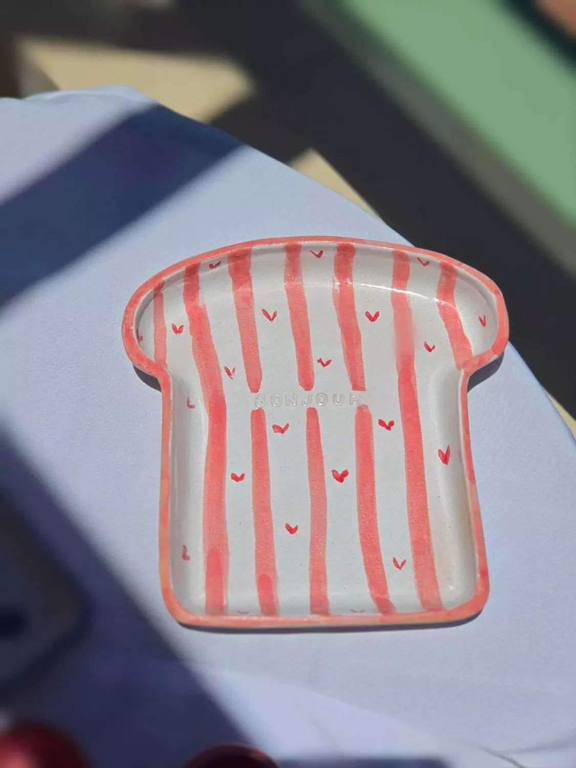 Pink Stripes Hearts toast image