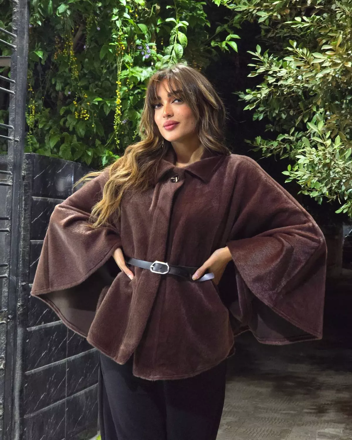 Brown Fur Poncho image