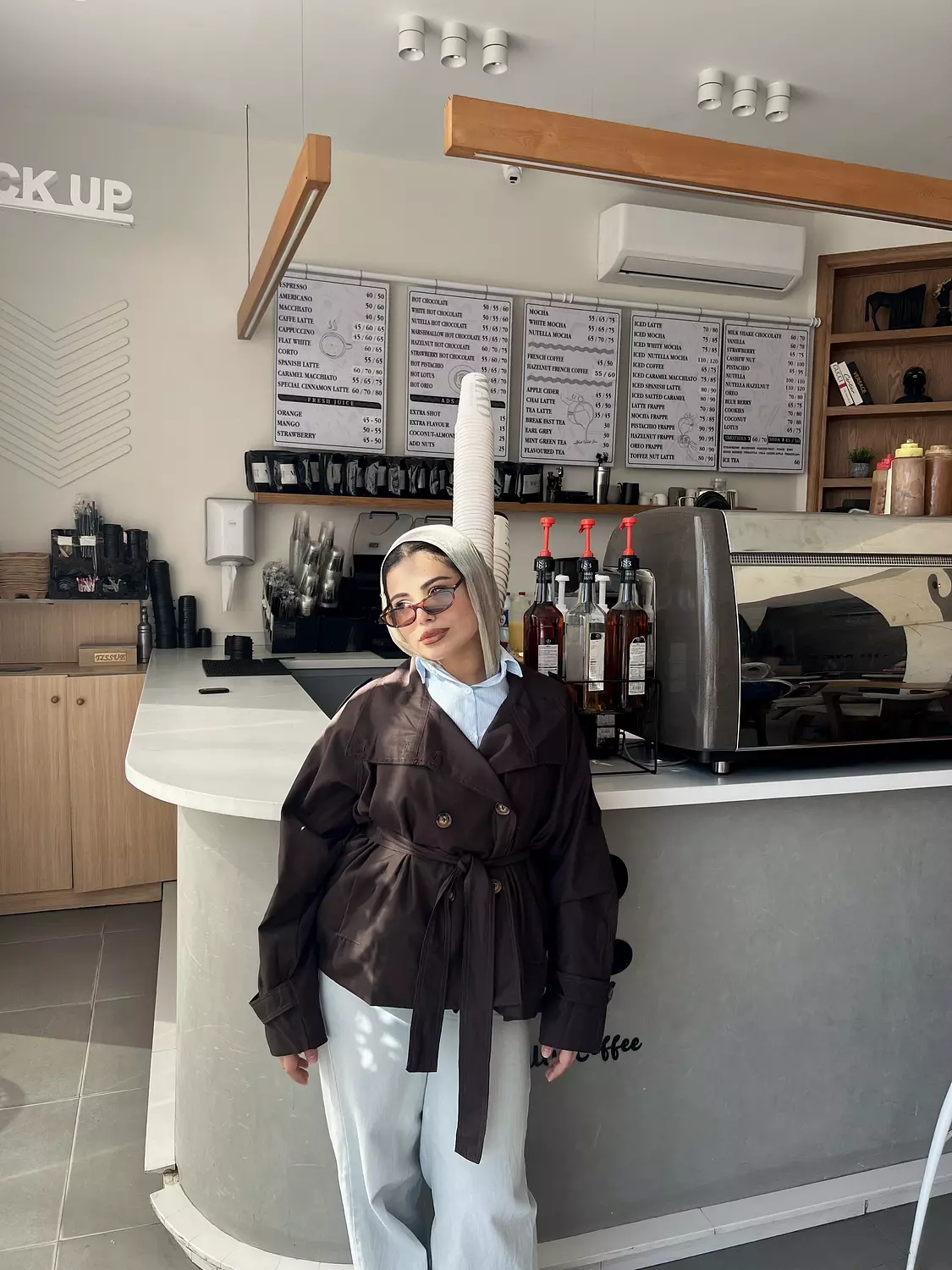 high neck cropped trench  8