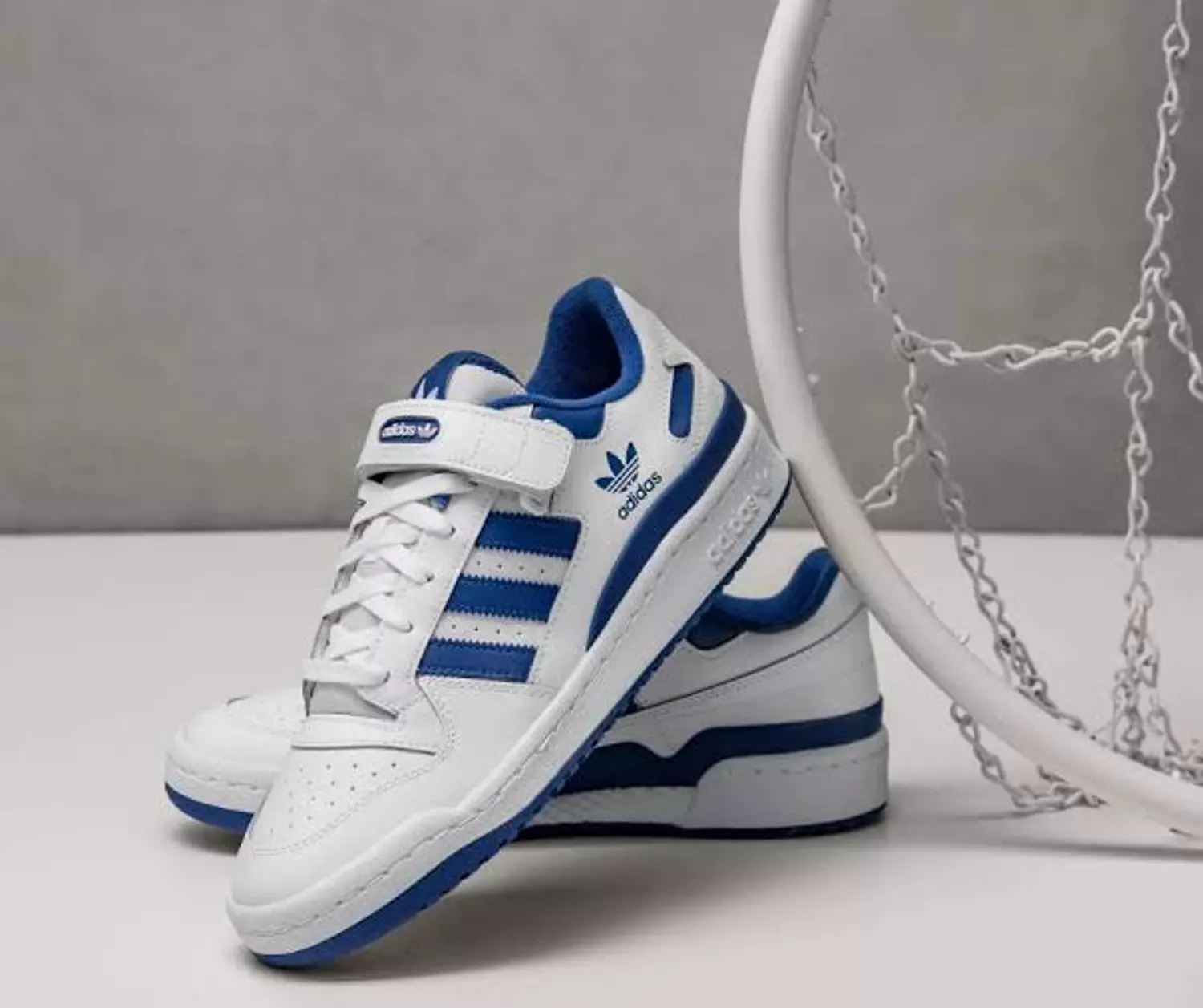 Adidas Forum White/ Blue  3