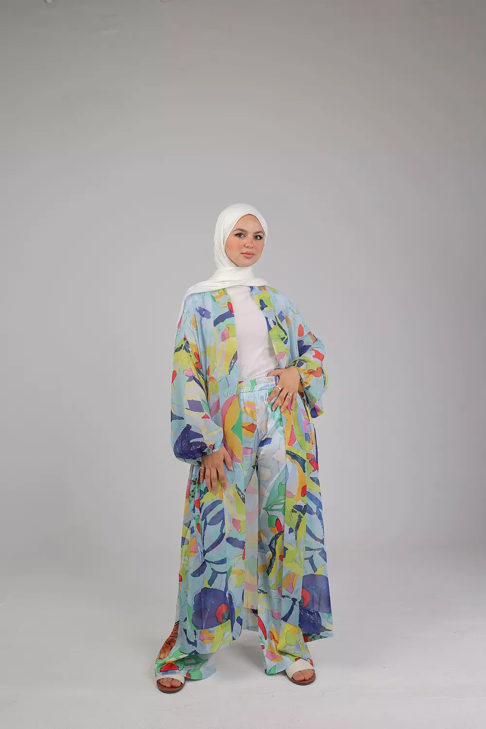 Blue Abstract Pants 1