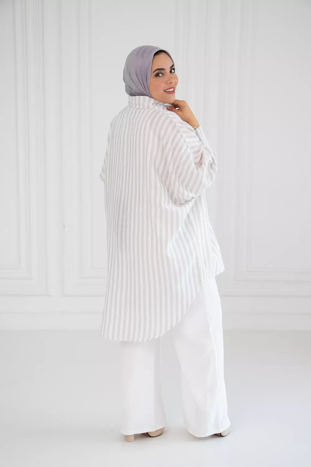 Oversized striped shirt 10