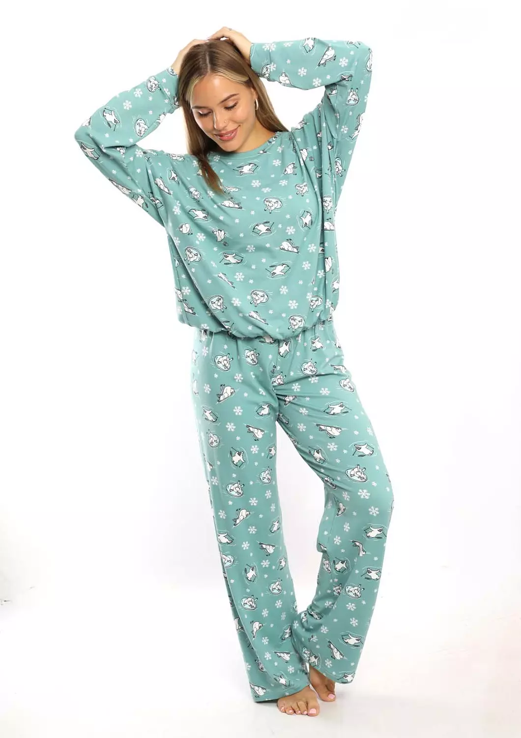 C350 THE WINTER BEAR LOOSE-FIT PAJAMA SET 4