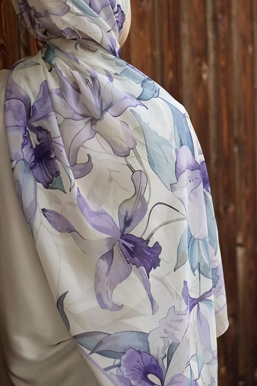 Lavender lace in chiffon 2