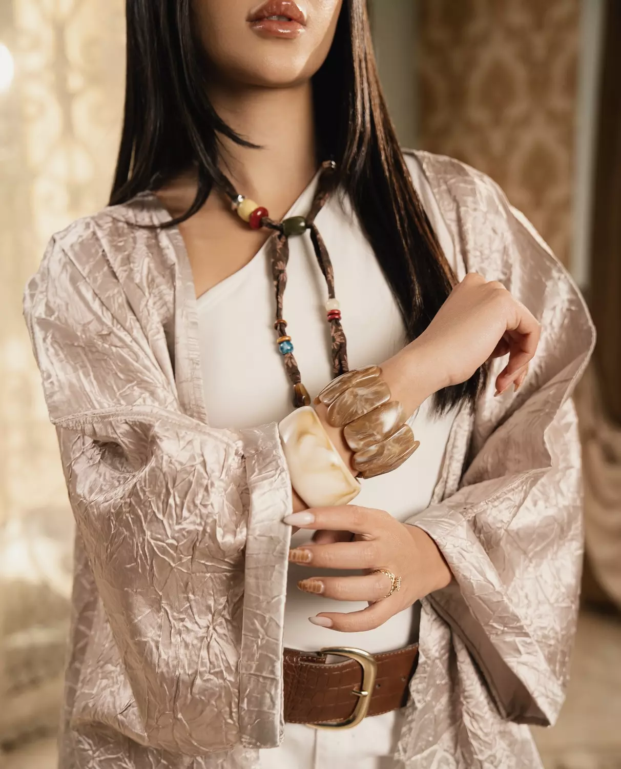 Honey Champagne Kaftan   image