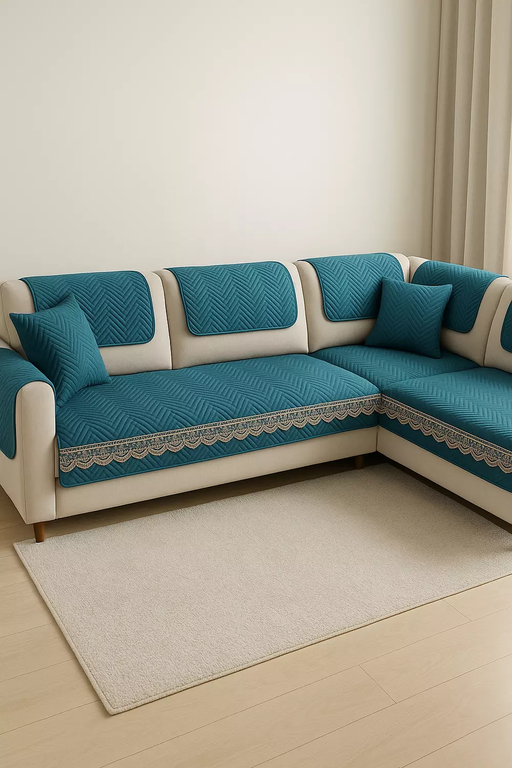 Sofa Slipcover - teal image