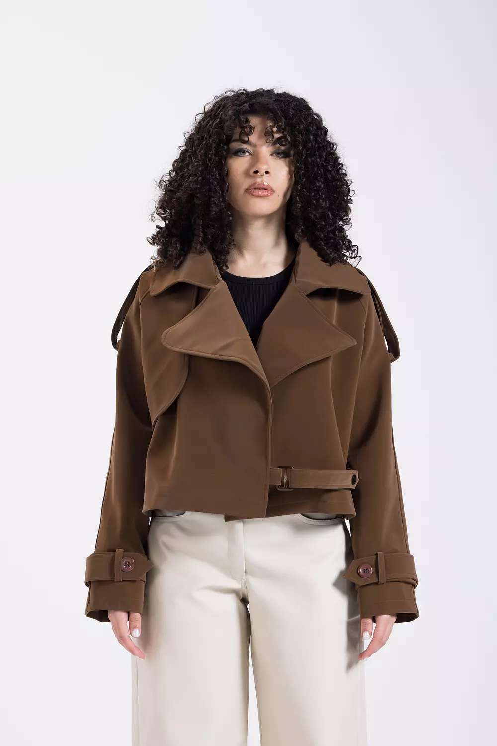 Chocolate Short Leather Jacket 3