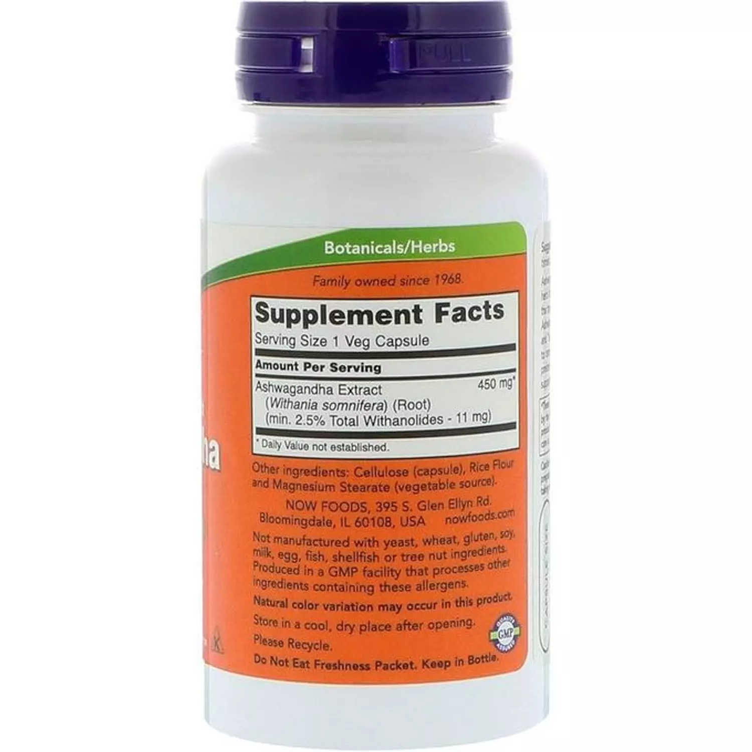 NOW Foods, Standardized Extract Ashwagandha, 450 mg, 90 Veg Capsules hover image