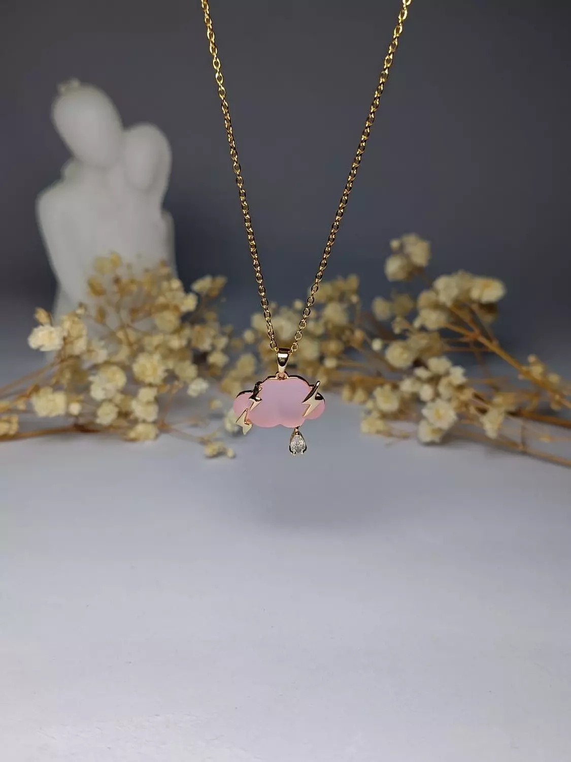 pink cloud necklace image