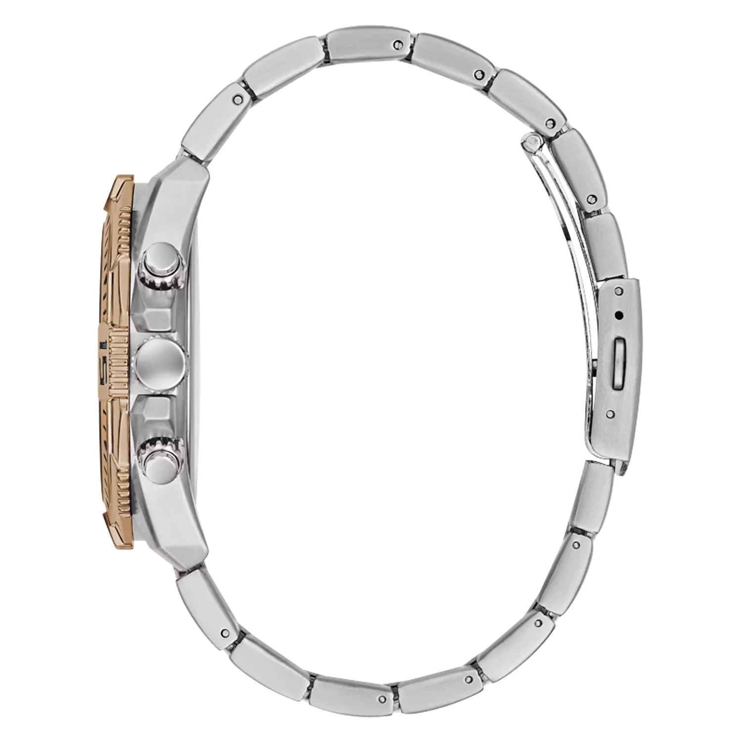 GUESS GW0056G5 ANALOG WATCH  For Men Silver /Gold Stainless Steel Brushed/Polished Bracelet  1