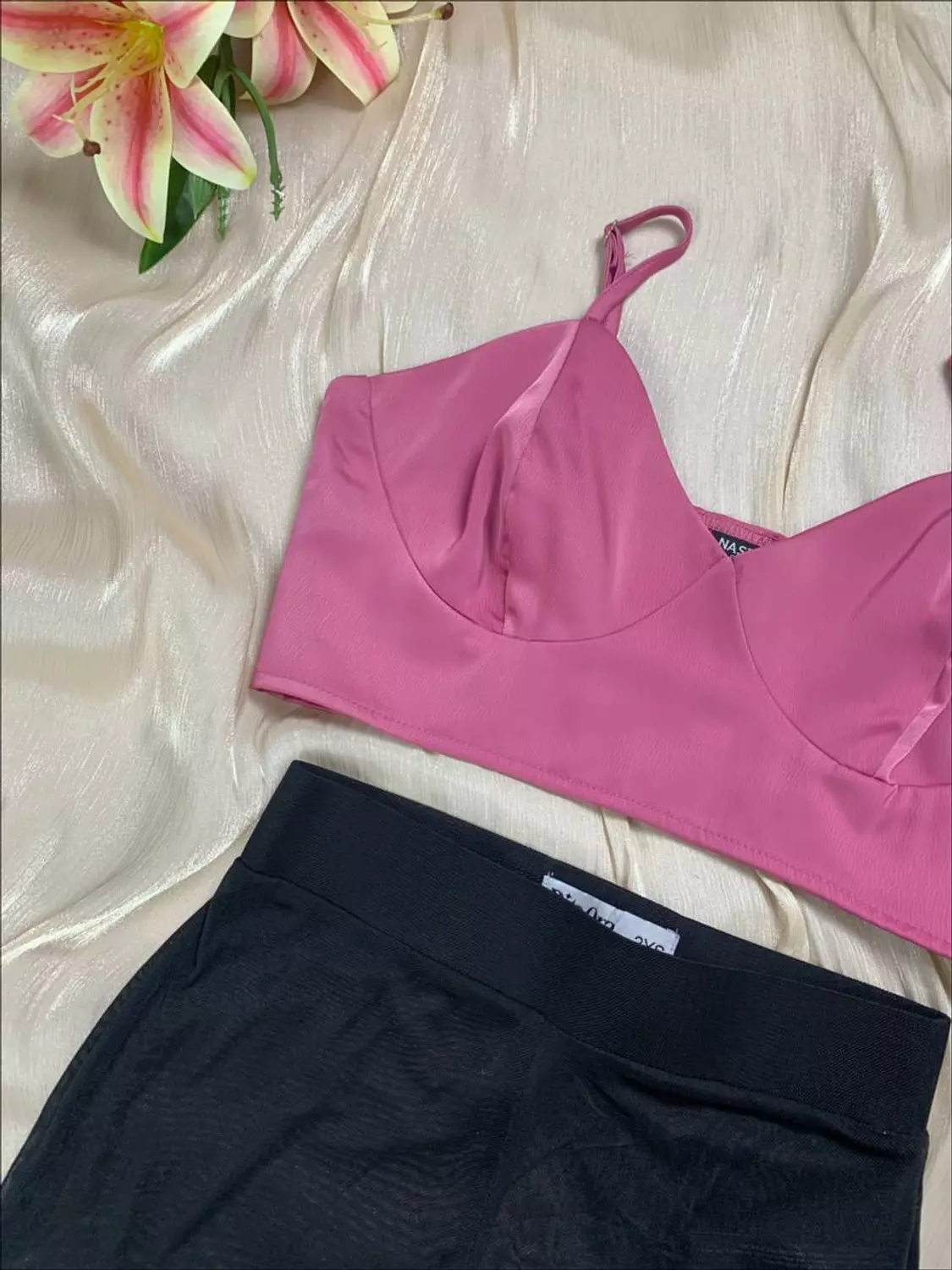 Top& toll pants lingerie set from primark & nasty girl   Xs to 40:45  S to 47:53 k  hover image