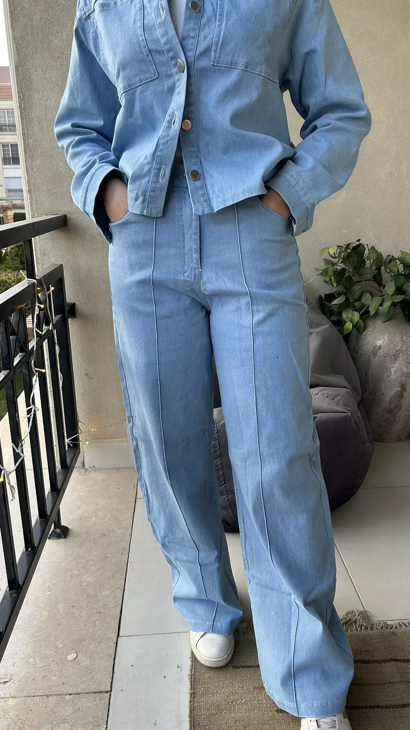 SOUTH Wide Leg Denim Baby blue Pant 2