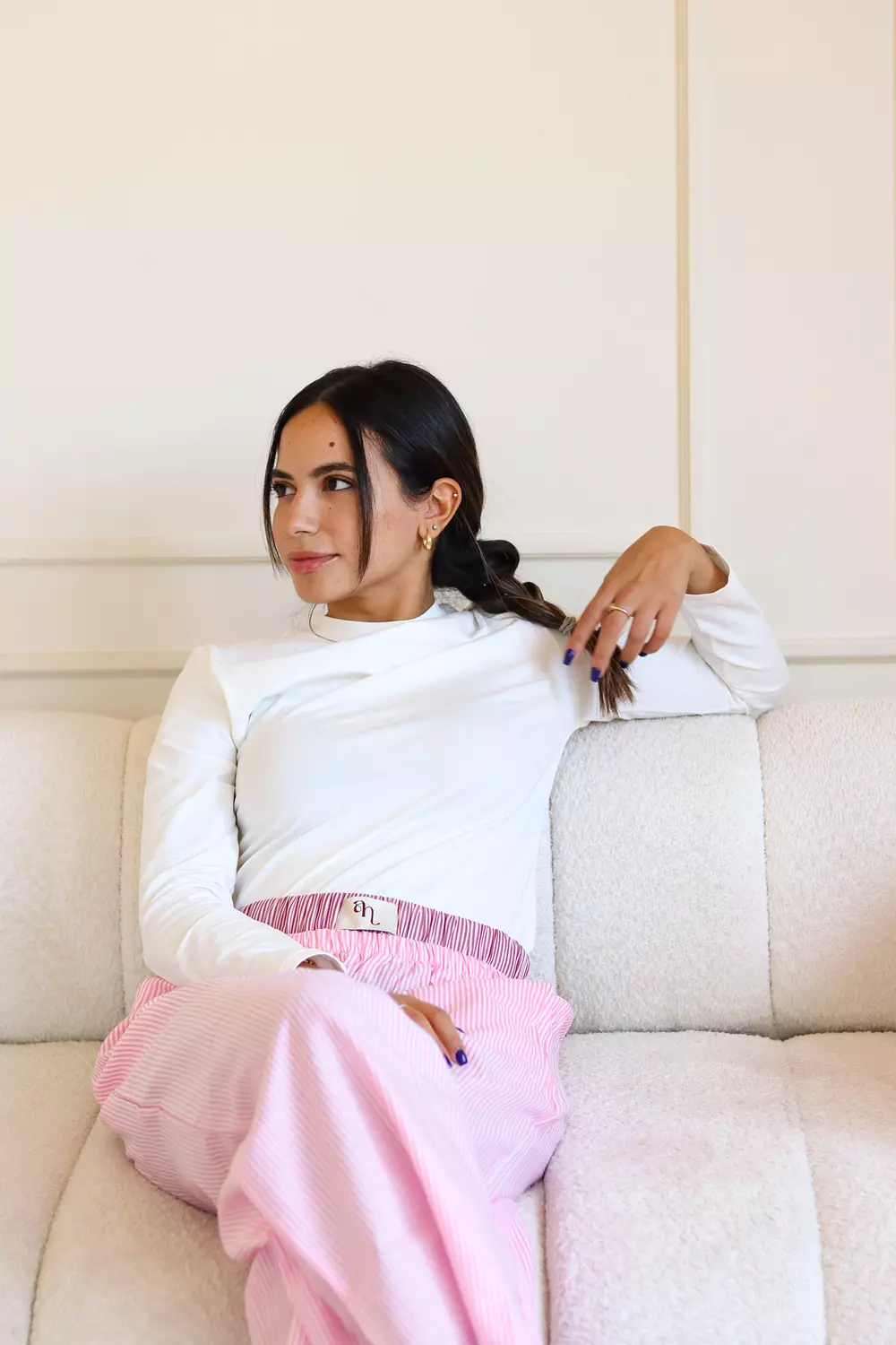 The AN logo pants & crew neck pjs image