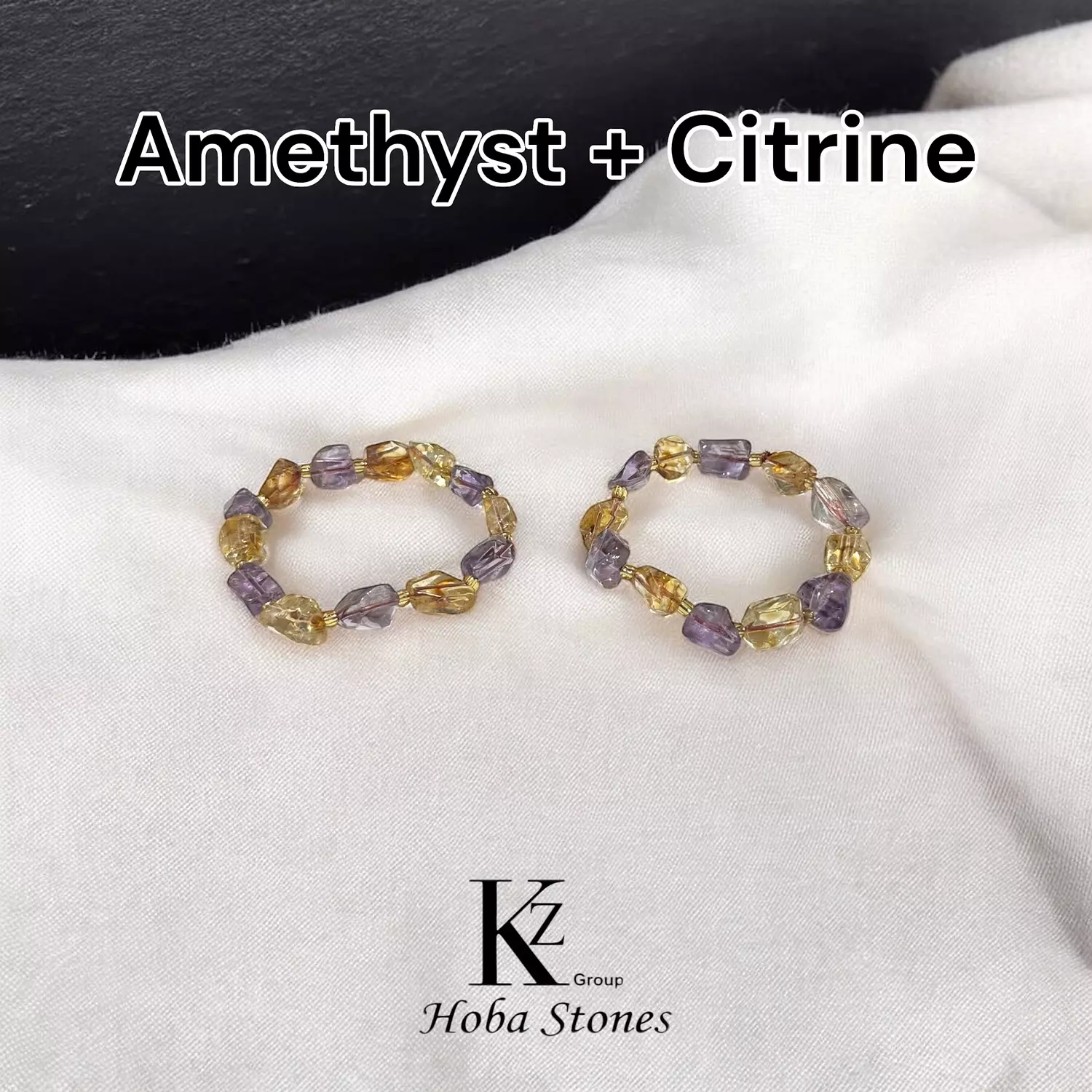 Bracelet Amethyst with Citrine 2