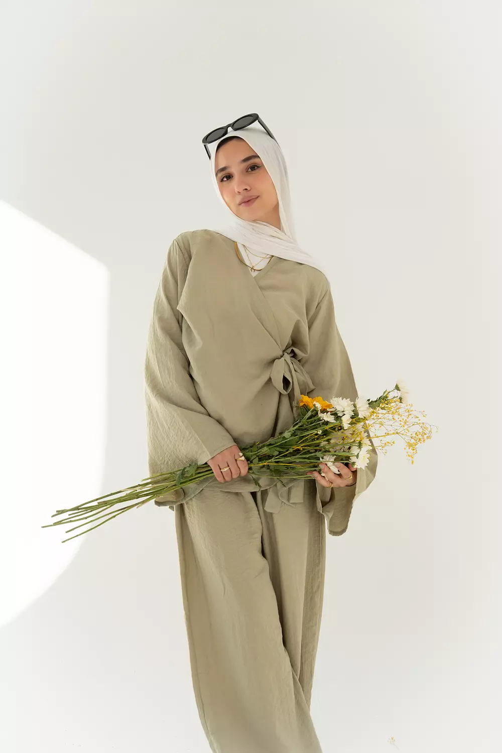 Layal Wrap Set In Olive hover image