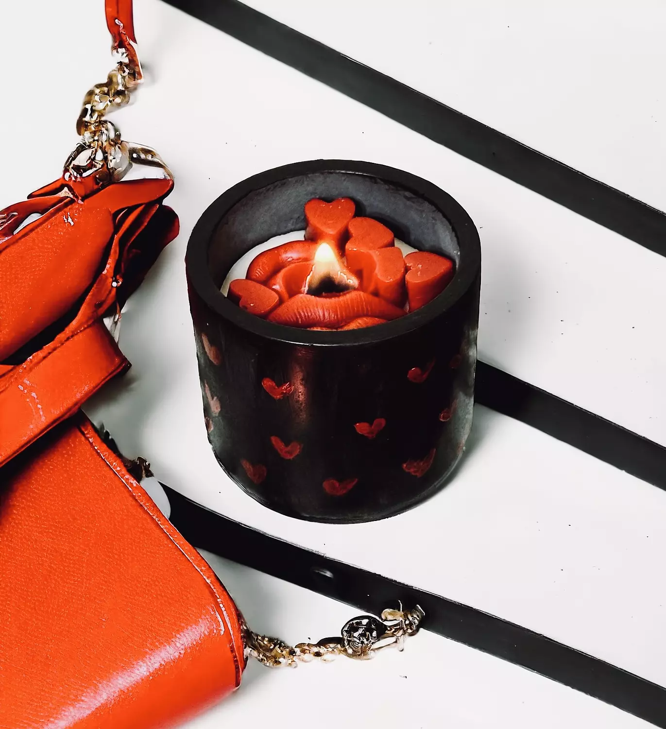 Kissed Hearts Candle  1