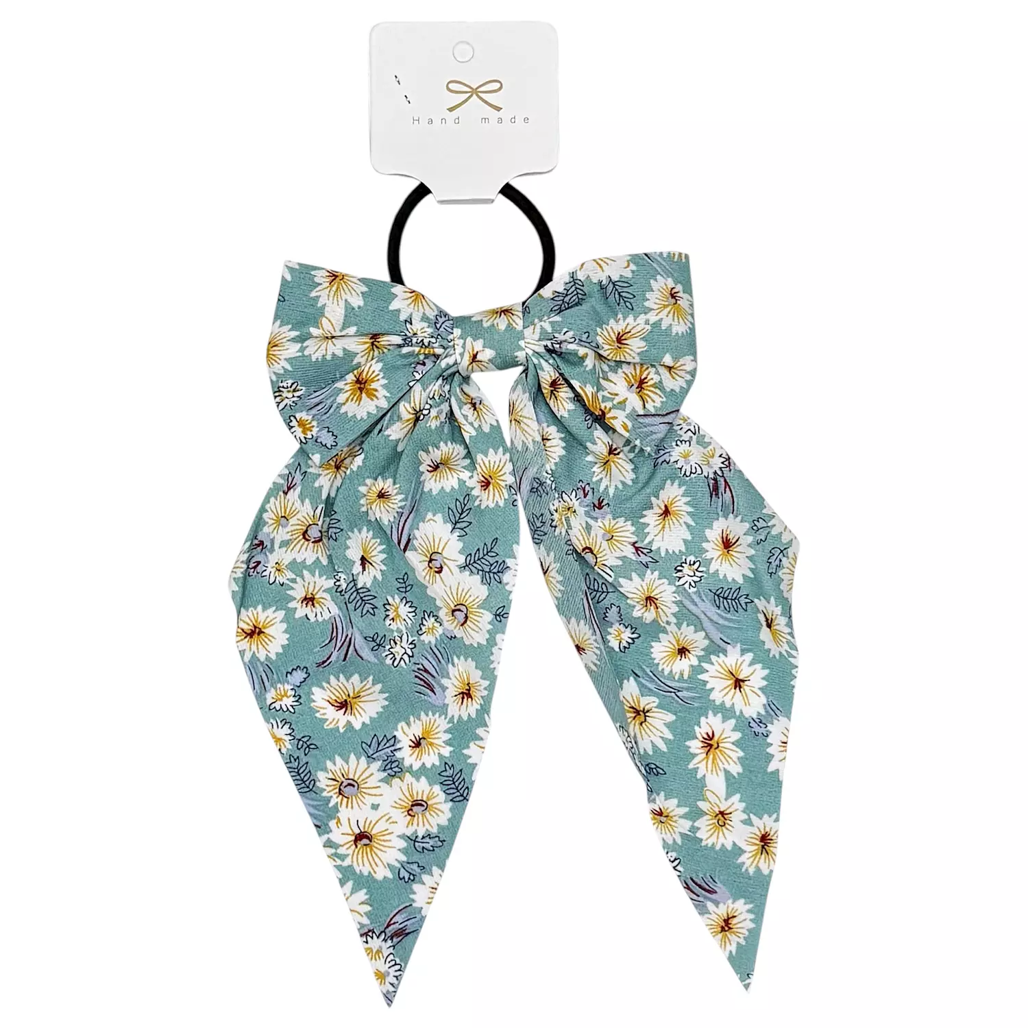 Bow Tie Floral Hair Tie A 1