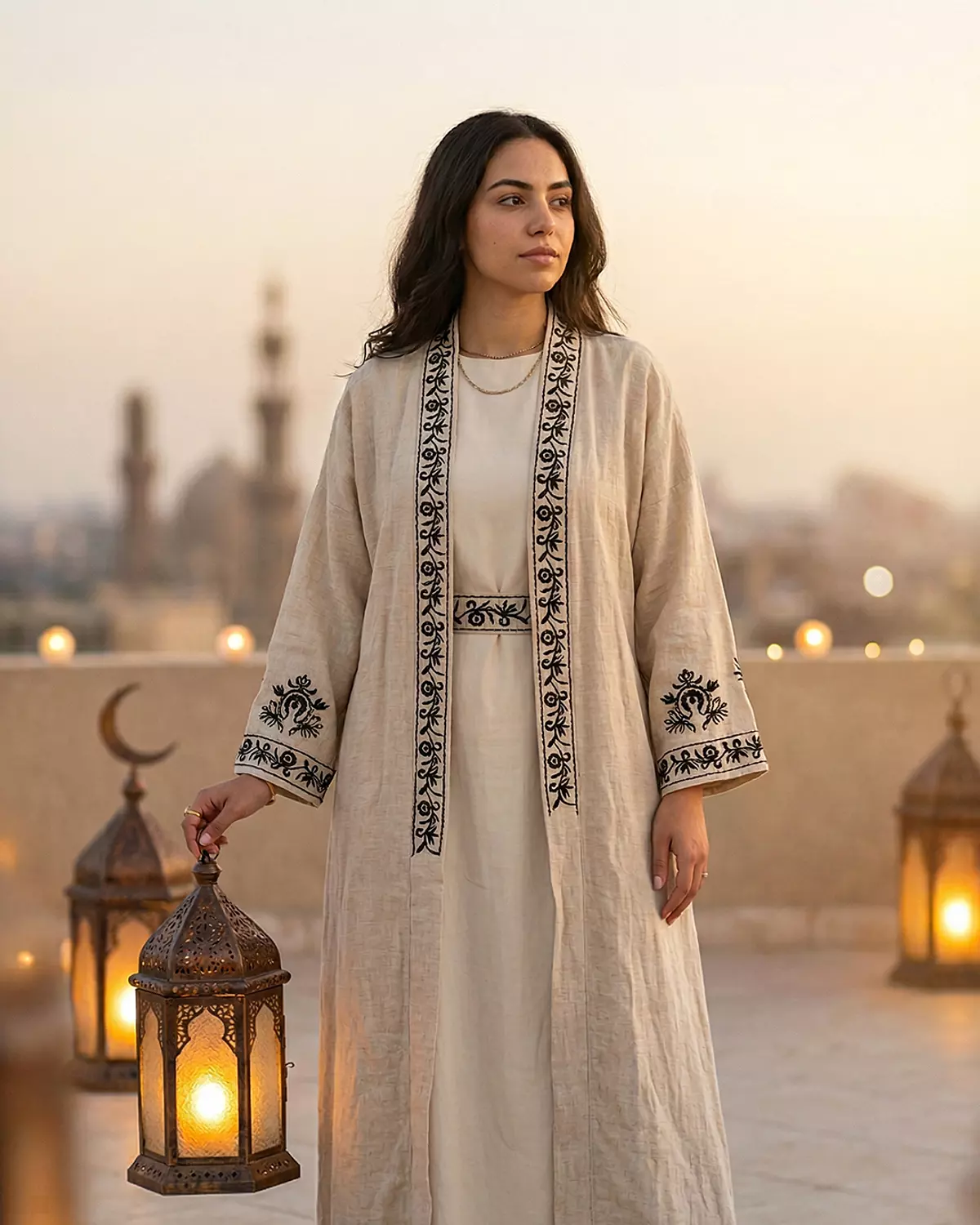 Marrakech Magic Kaftan set- Beige image