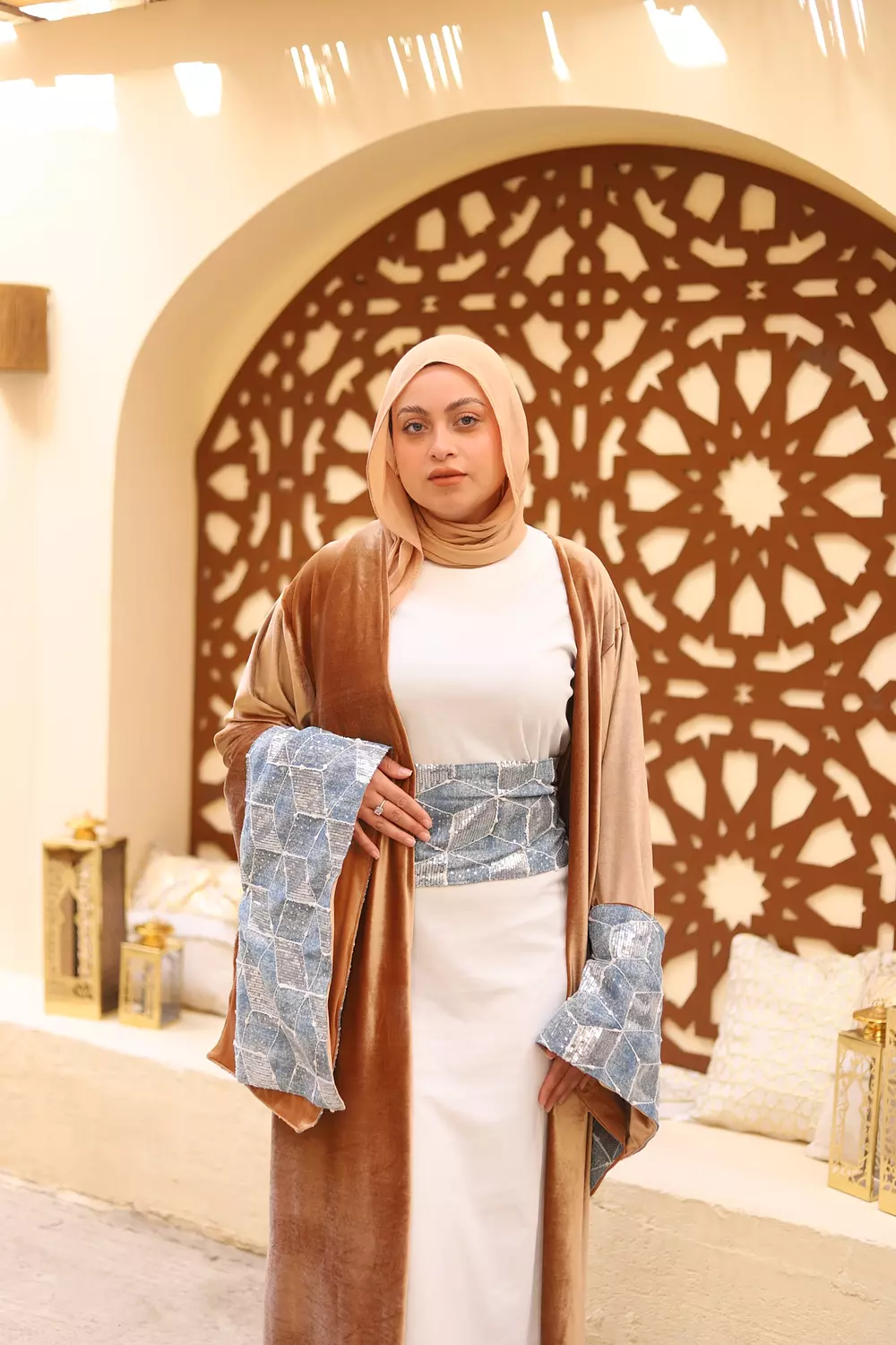 Jeans/Velvet Kaftan (handmade) 13