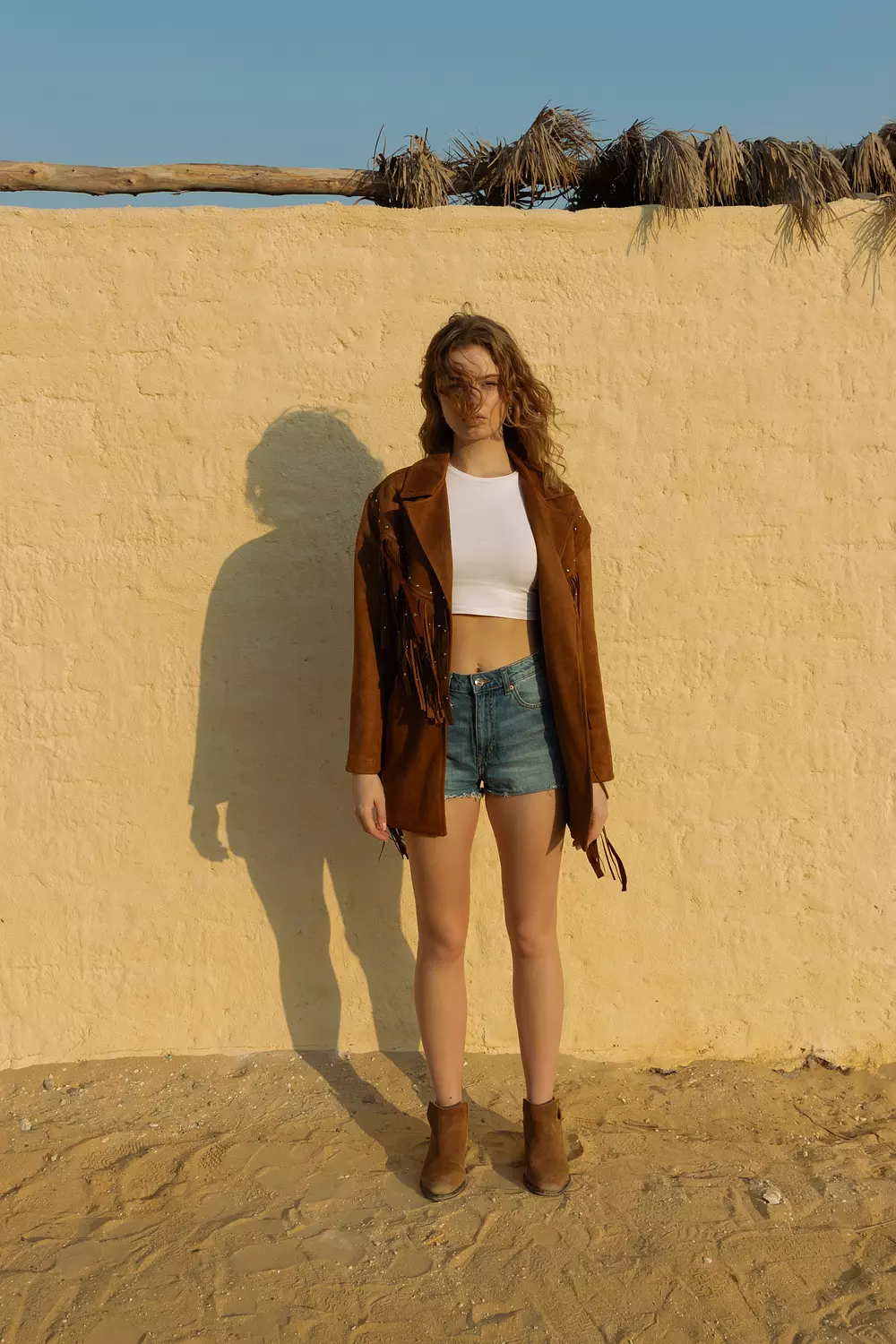 Fringe Suede Jacket - Camel hover image