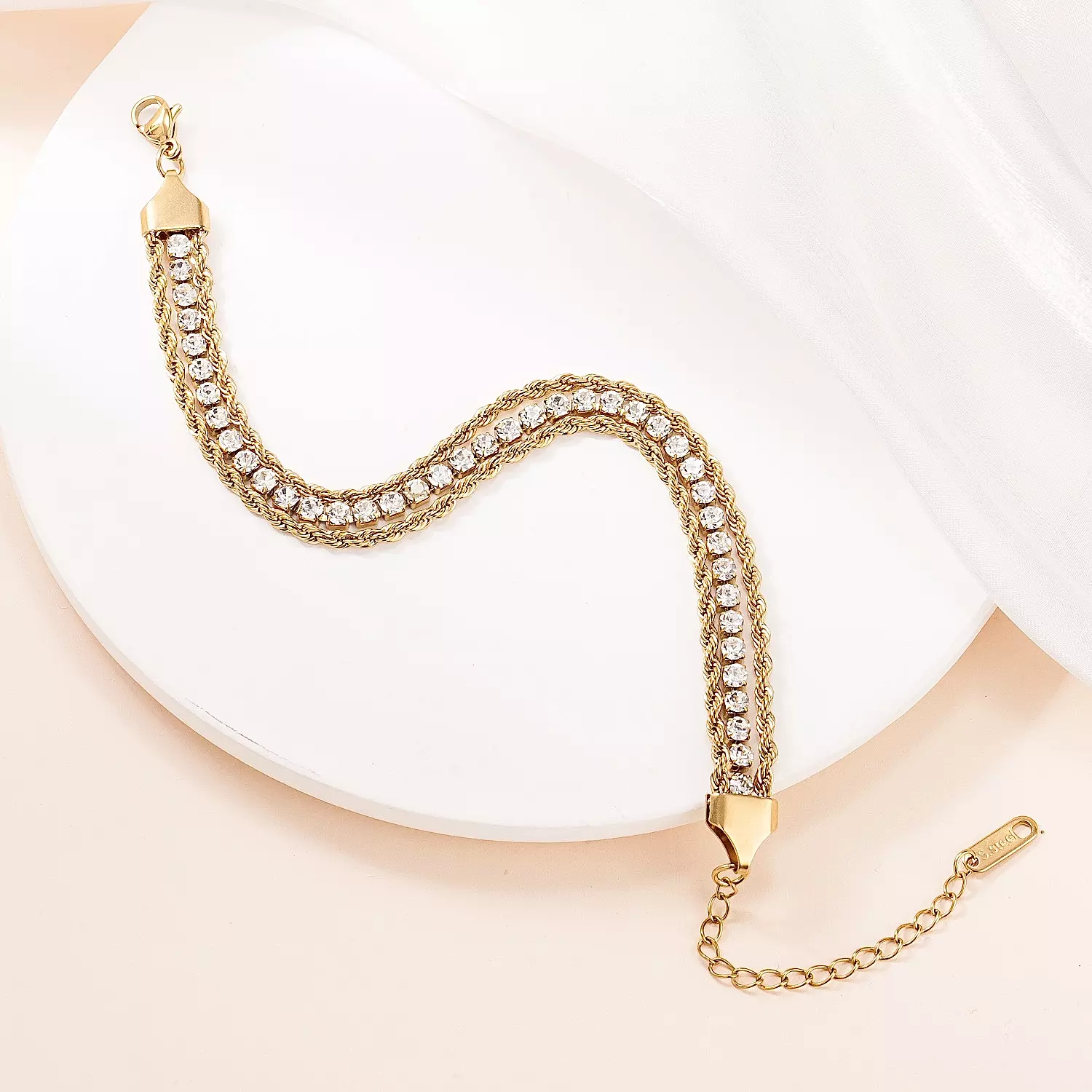 Cubic zircon multilayer bracelet image