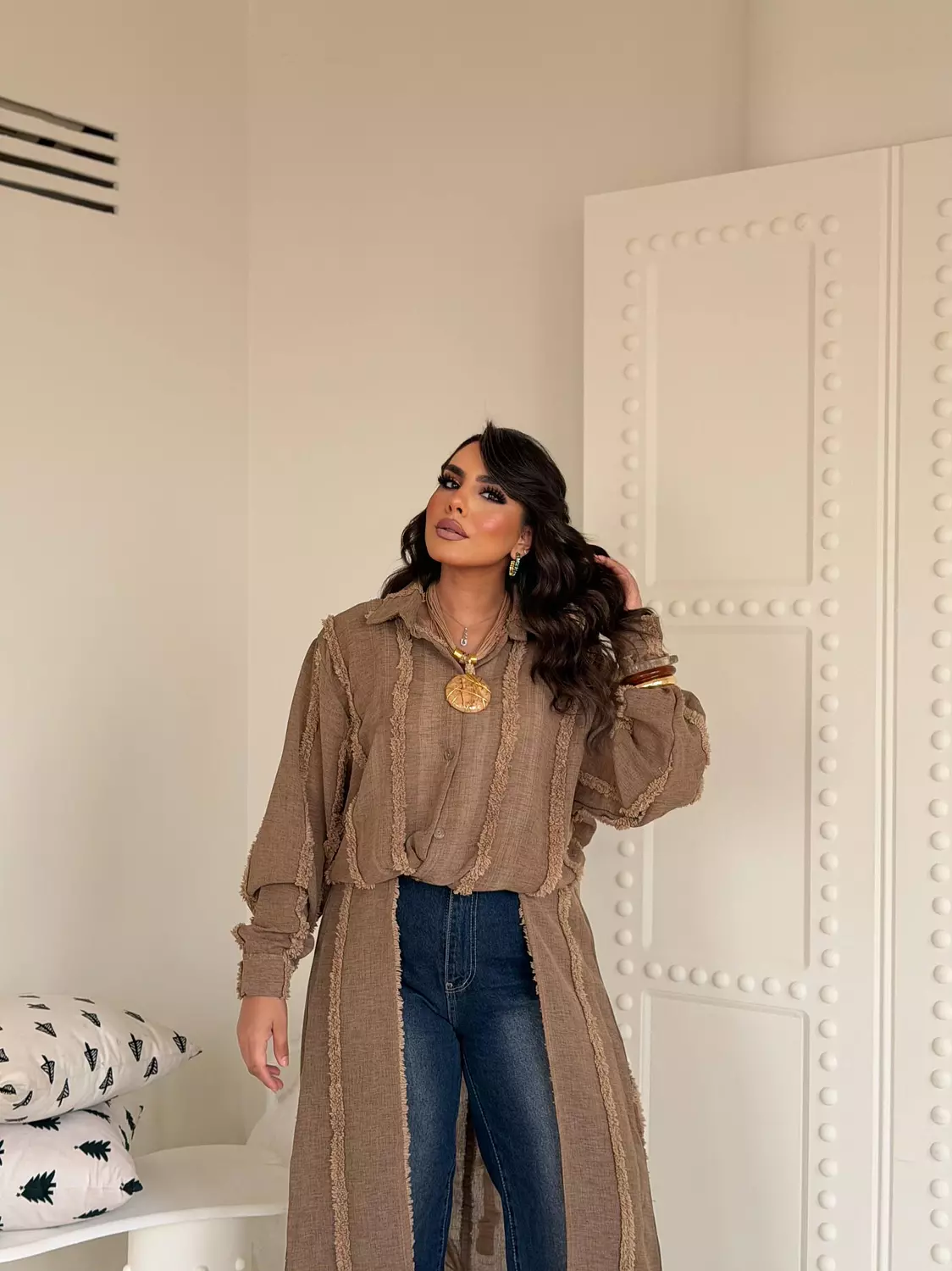 Zyra Kimono In Beige 2