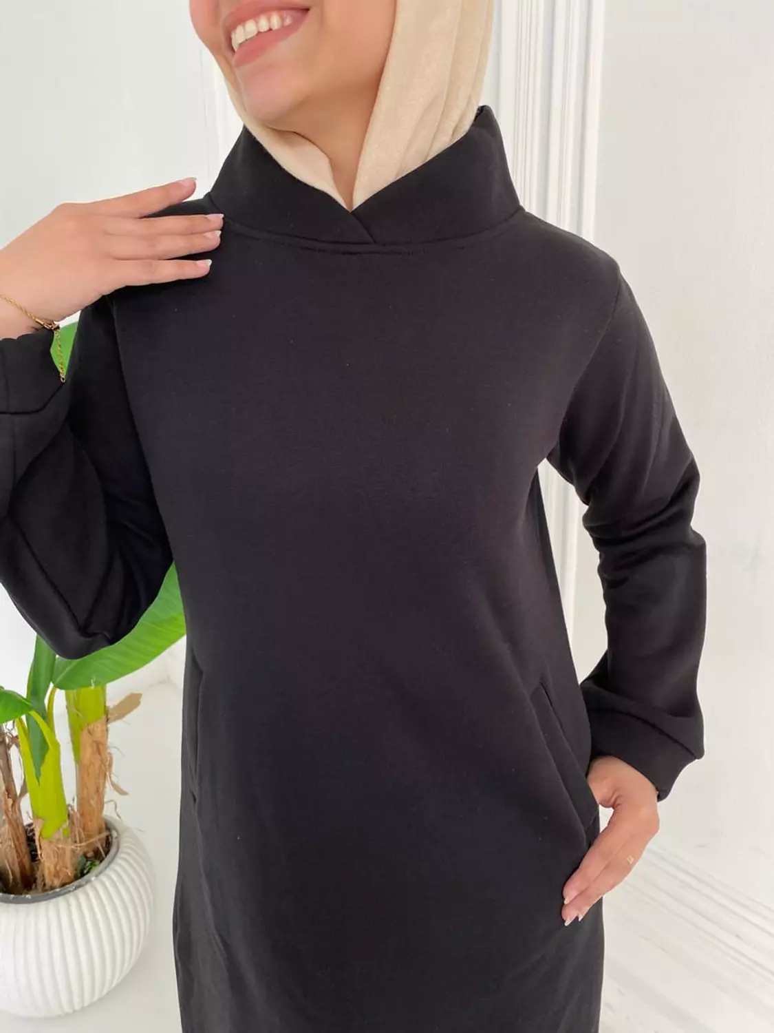 Black Melton Dress 5