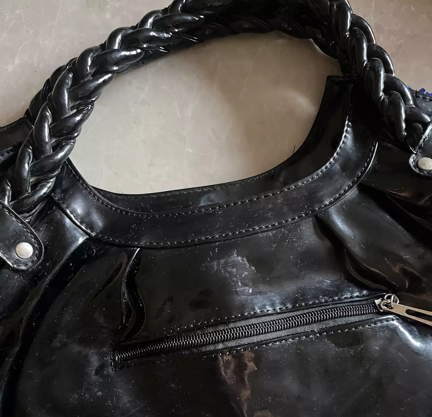 Blue sequins bag 4