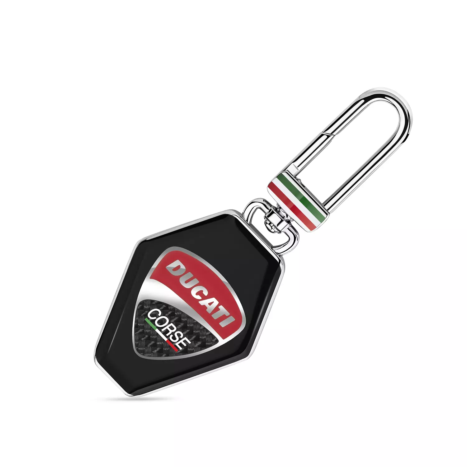 Ducati - DTAGK2138001 - STILE Stainless Steel+BLACK ENAMEL KEYRING image