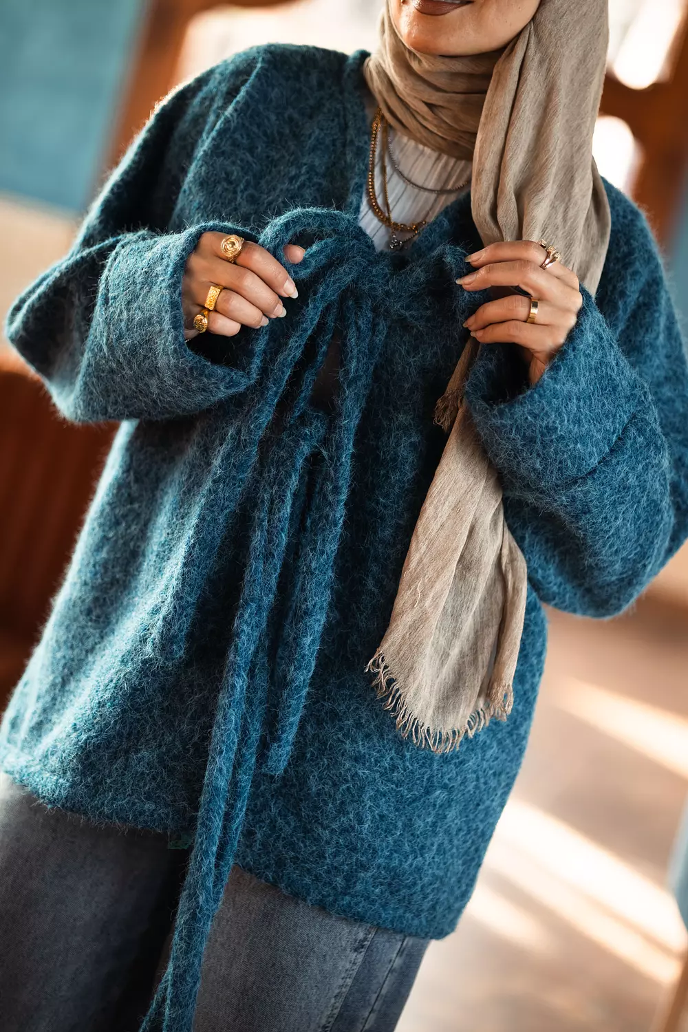 Fluffy Tie-front Cardigan 6