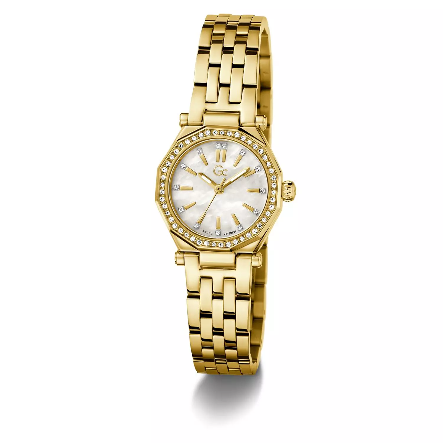 Gc Gleam Mini Small Size Metal Women Watch Yellow Gold Stainless Steel Bracelet 3