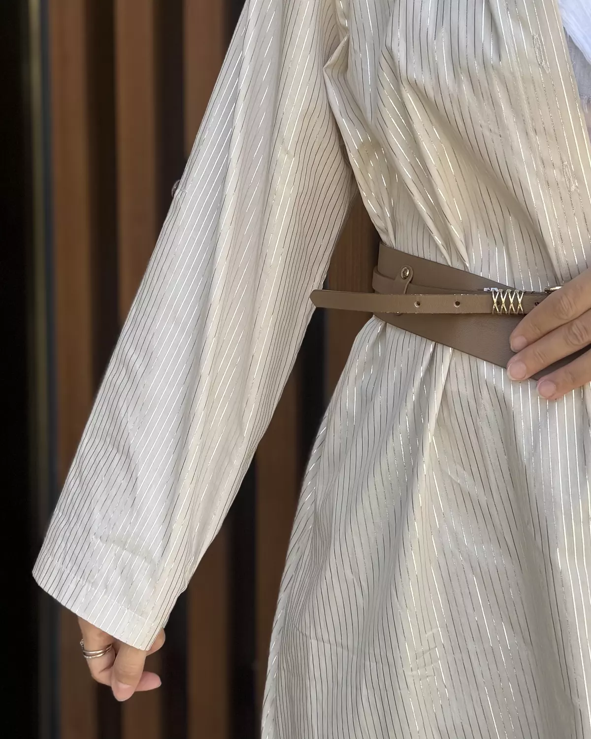 Metallic dress shirt 7