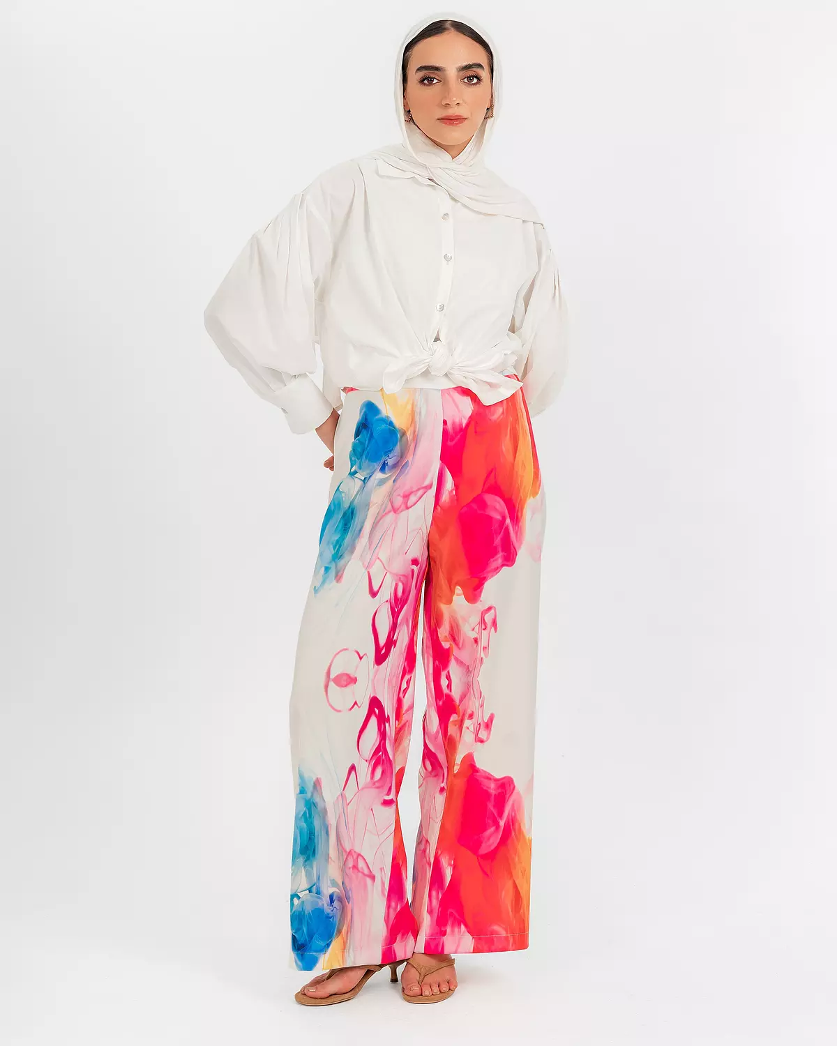 Fuchia Multi Pants 1