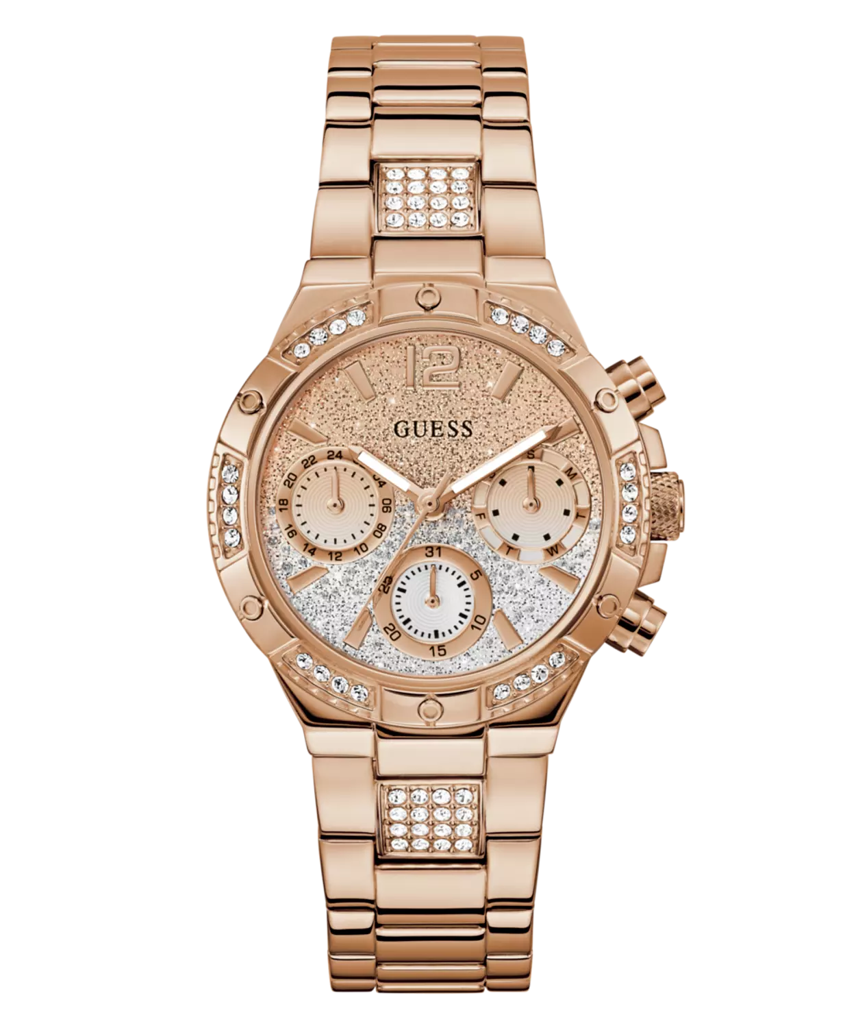 GUESS Ladies Rose Gold Tone Multi-function Watch image
