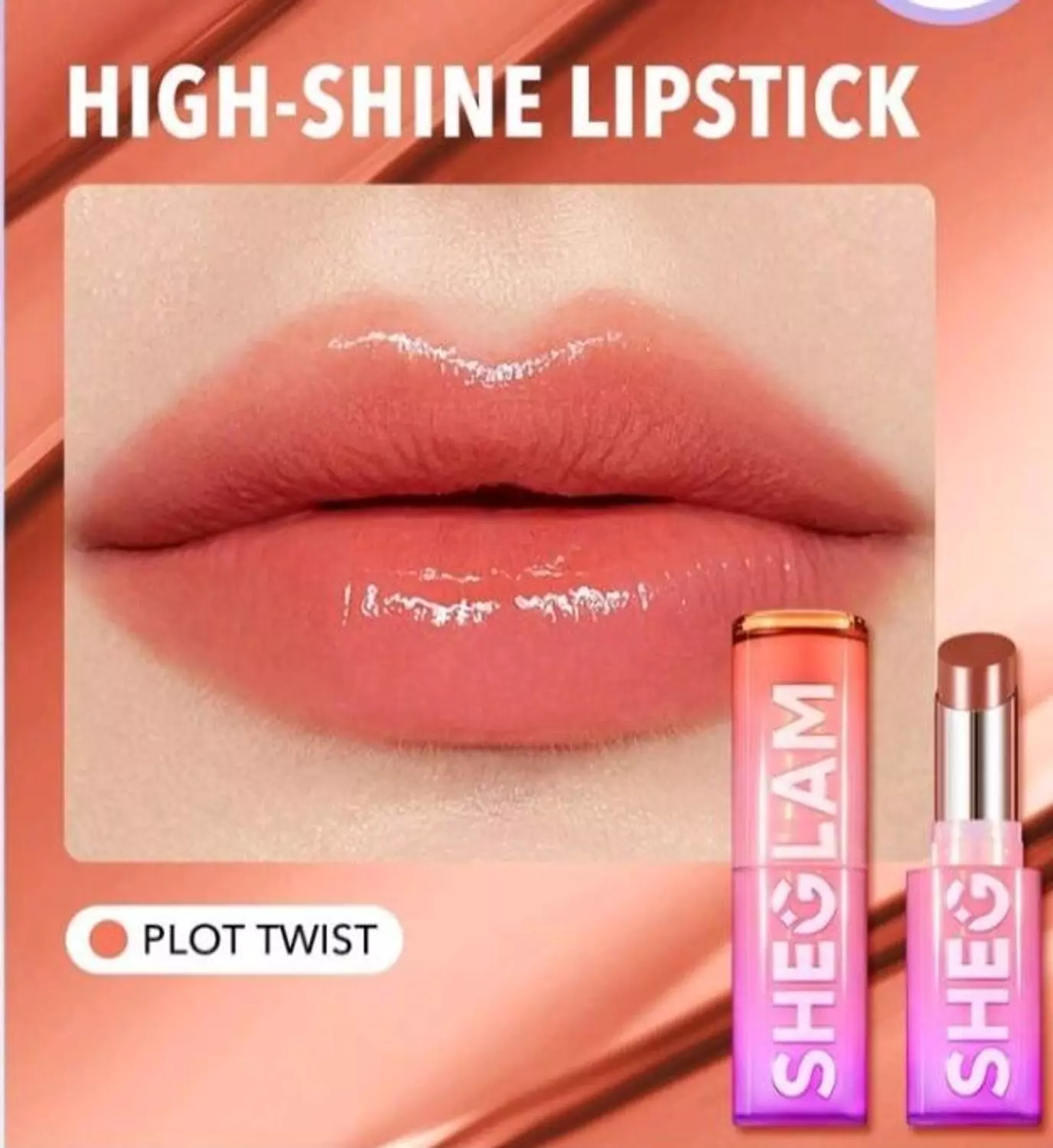 Sheglam Mirror Kiss High-Shine Lipstick -PLOT TWIST image