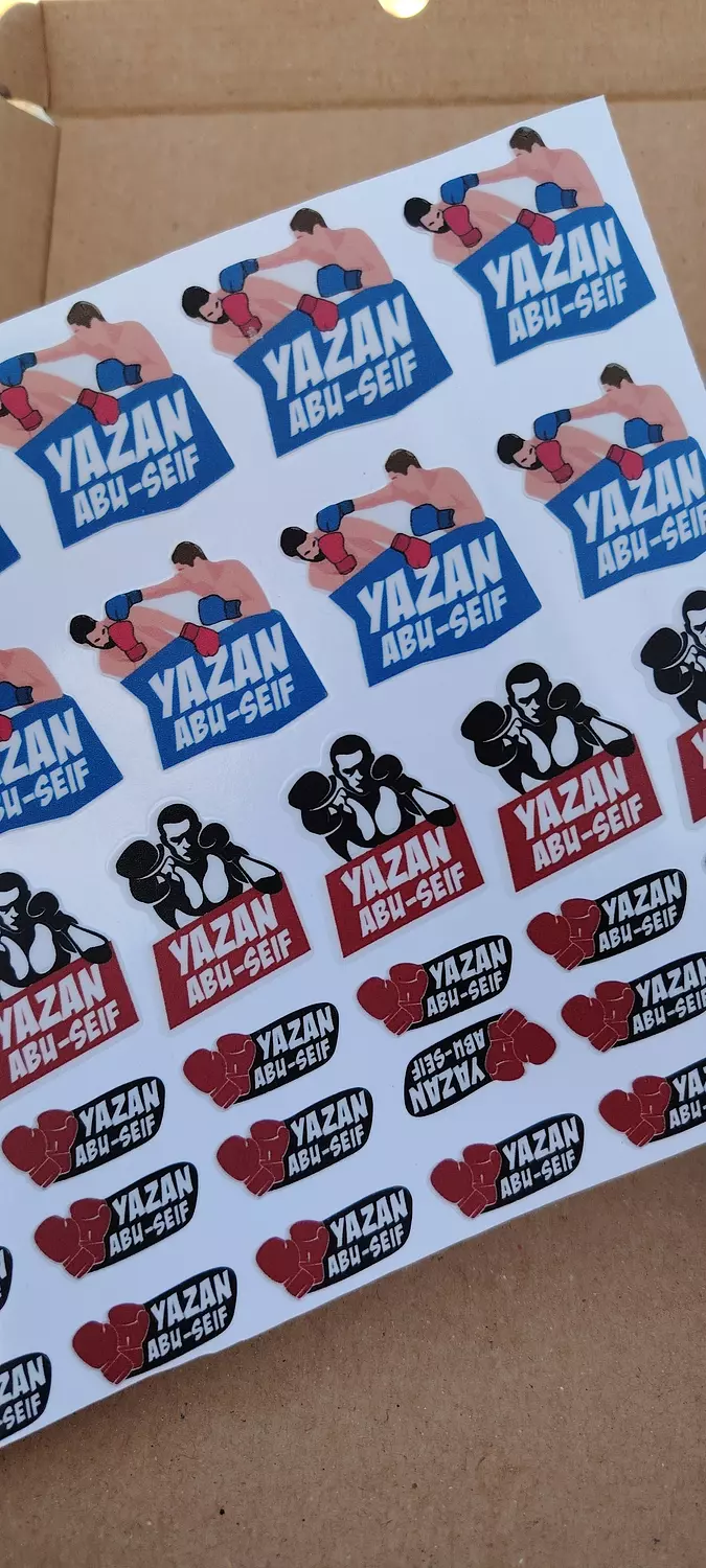 Kick Boxing School Labels Stickies 2