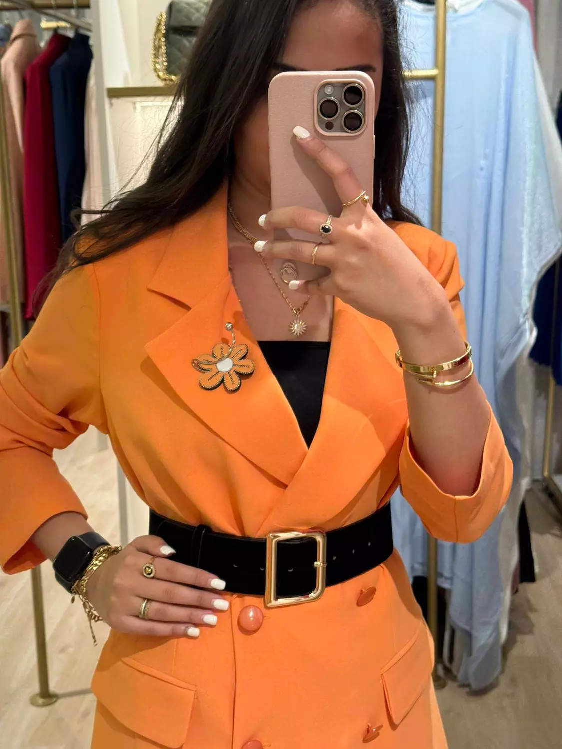 ORANGE DRESS BLAZER 2